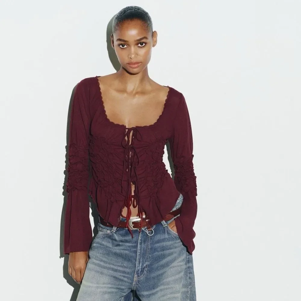 Zara ruched tie